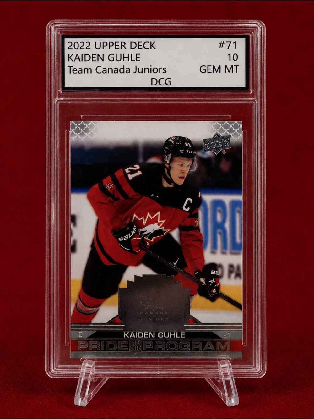2022 Upper Deck Kaiden Guhle Canada Juniors Montreal Canadiens Rookie
